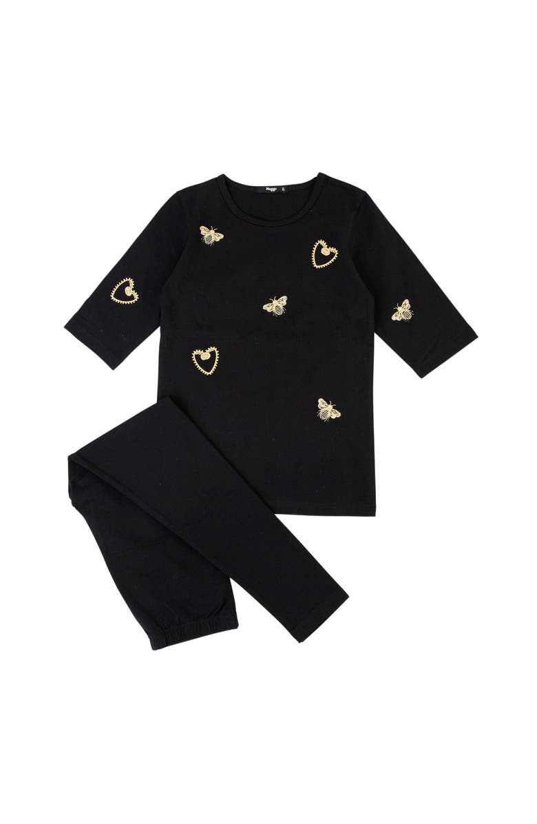 NoggiWear Embroidered Bee Loungewear Set, Main, color, 