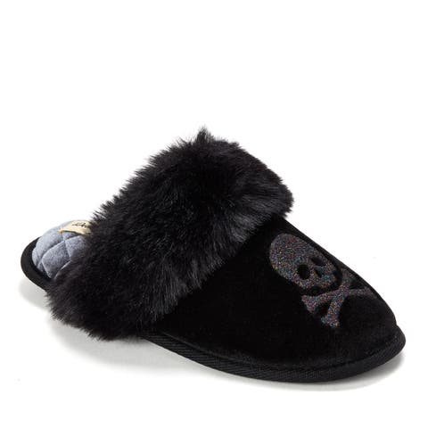 Halloween Velour Scuff Slippers