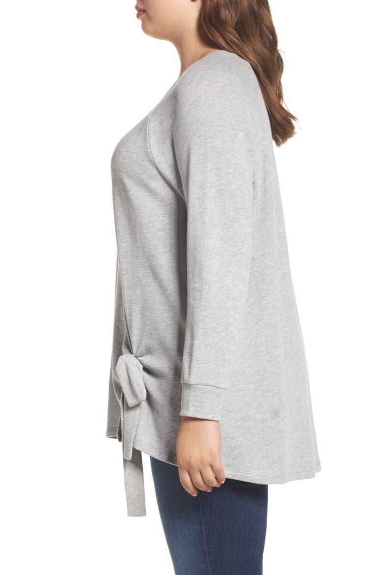 Tie Knot Sweatshirt, Alternate, color, GREY HEATHER