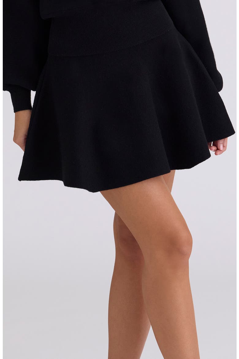 Rosina Wool-Blend Knit Miniskirt, Alternate, color, BLACK