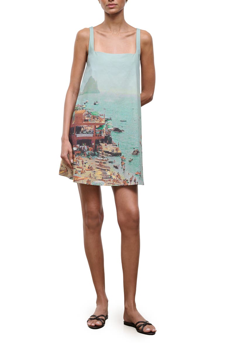uo charlotte linen printed shift dress UO Charlotte Linen Printed Shift Dress