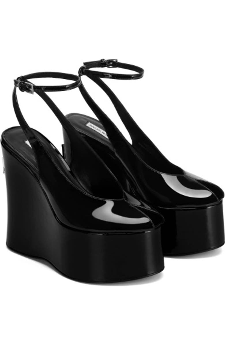 Naked Wolfe Tansy Wedge, Alternate, color, Black Patent Leather