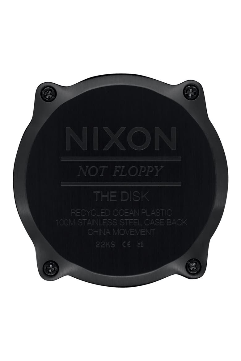 Disk Digital Silicone Strap Watch, 39mm, Alternate, color, BLACK / BLACK / NEGATIVE