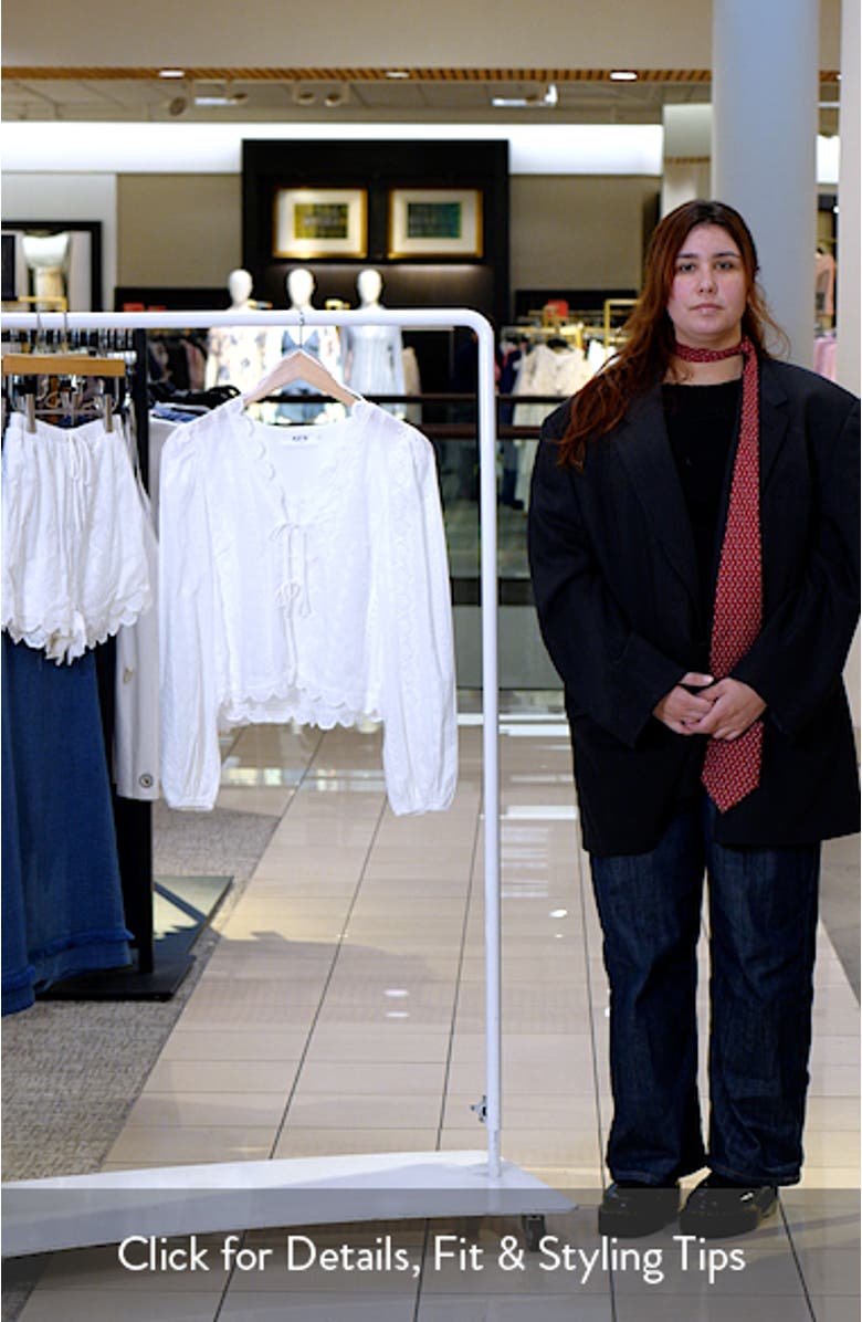 Leah Tie Front Eyelet Top, sales video thumbnail