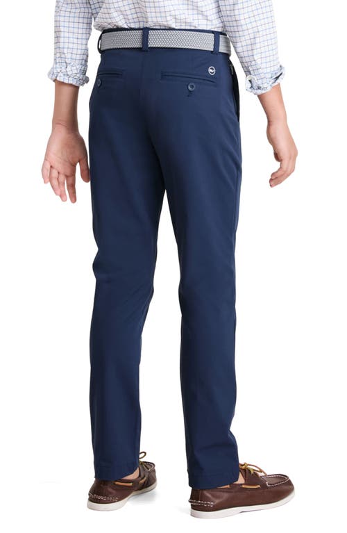 Vineyard Vines Kids' Flat Front Performance Chinos In Blue