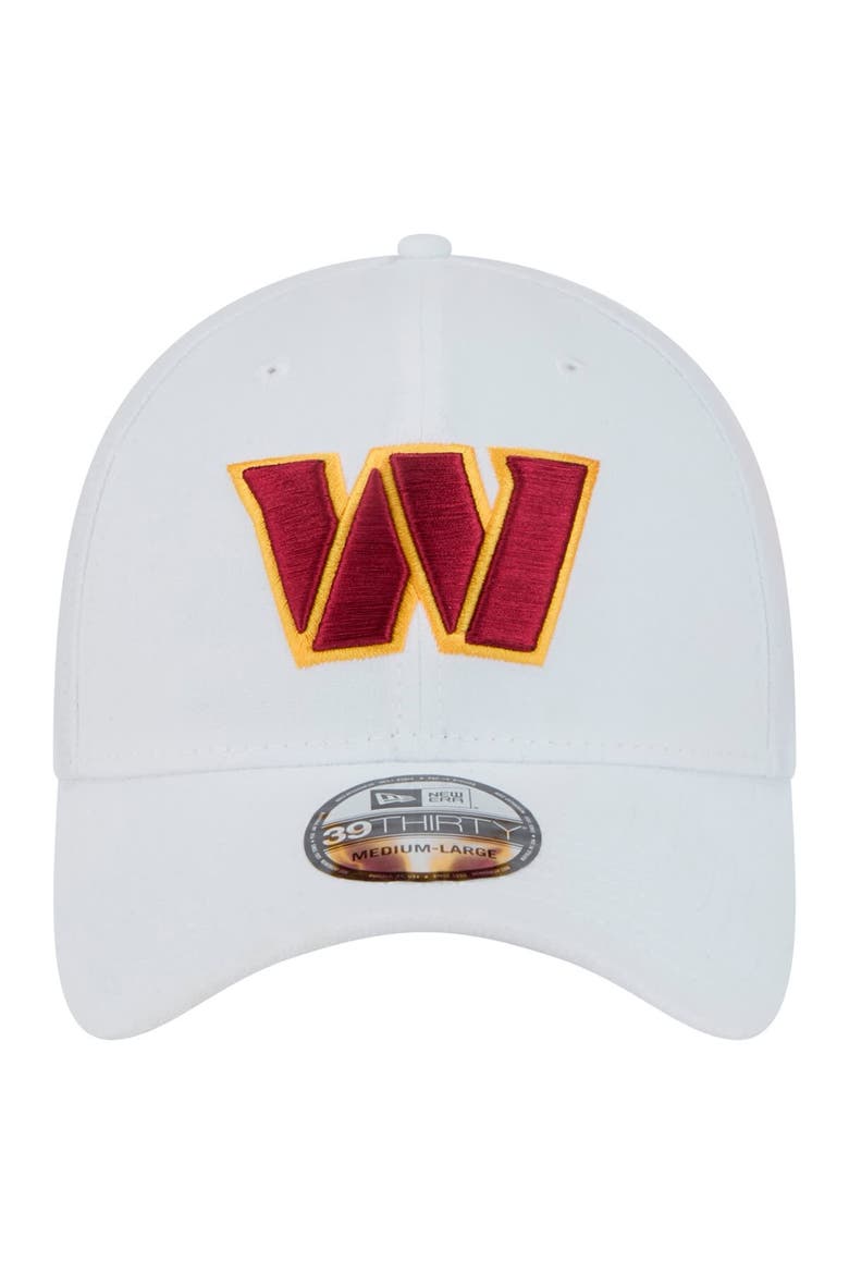 Men's New Era White Washington Commanders Main 39THIRTY Flex Hat, Alternate, color, White
