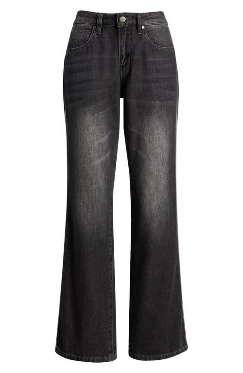 Ptcl Piping Loose Bootcut Jeans In Black