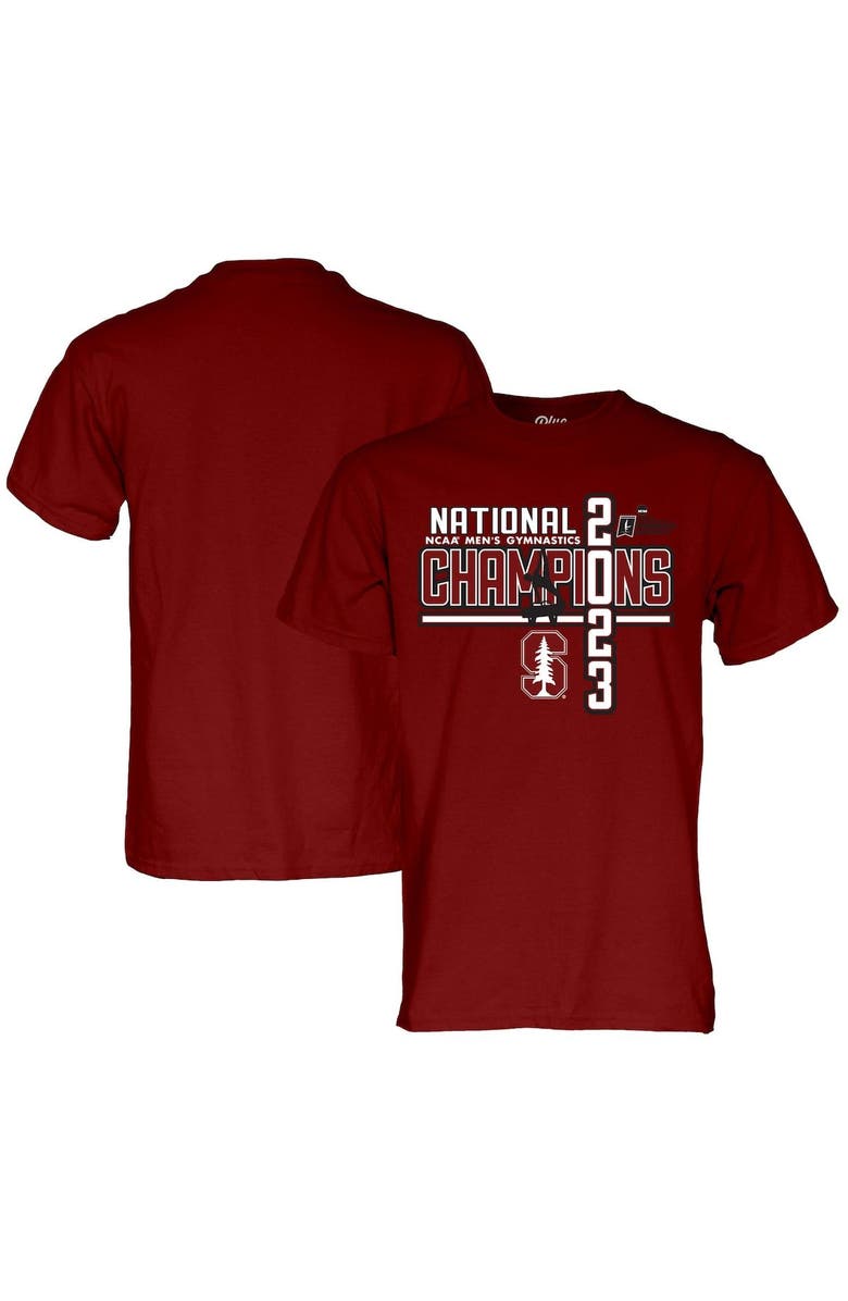 BLUE 84 Men's Blue 84 Cardinal Stanford Cardinal 2023 NCAA Men's Gymnastics National Champions T-Shirt, Main, color, 