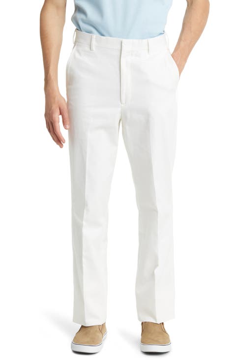Flat Front Classic Fit Cotton Dress Pants (Regular & Big)