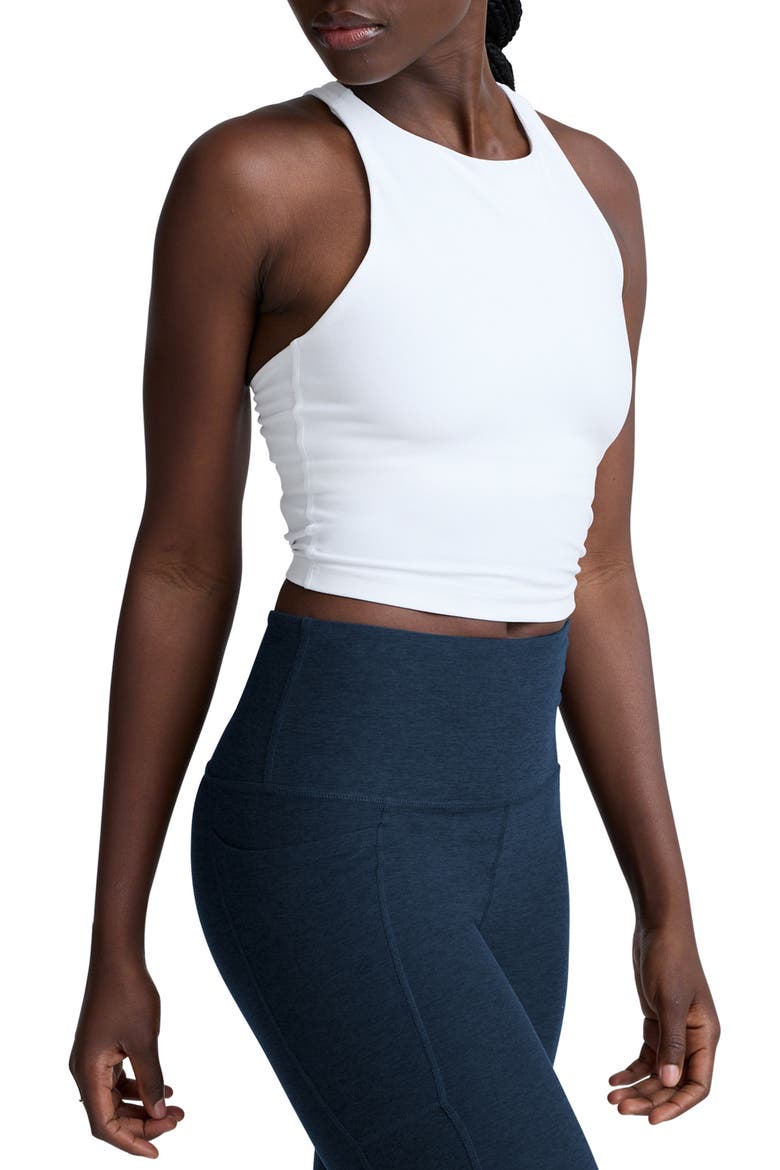 Spacedye Refocus Racerback Crop Tank, Alternate, color, CLOUD WHITE