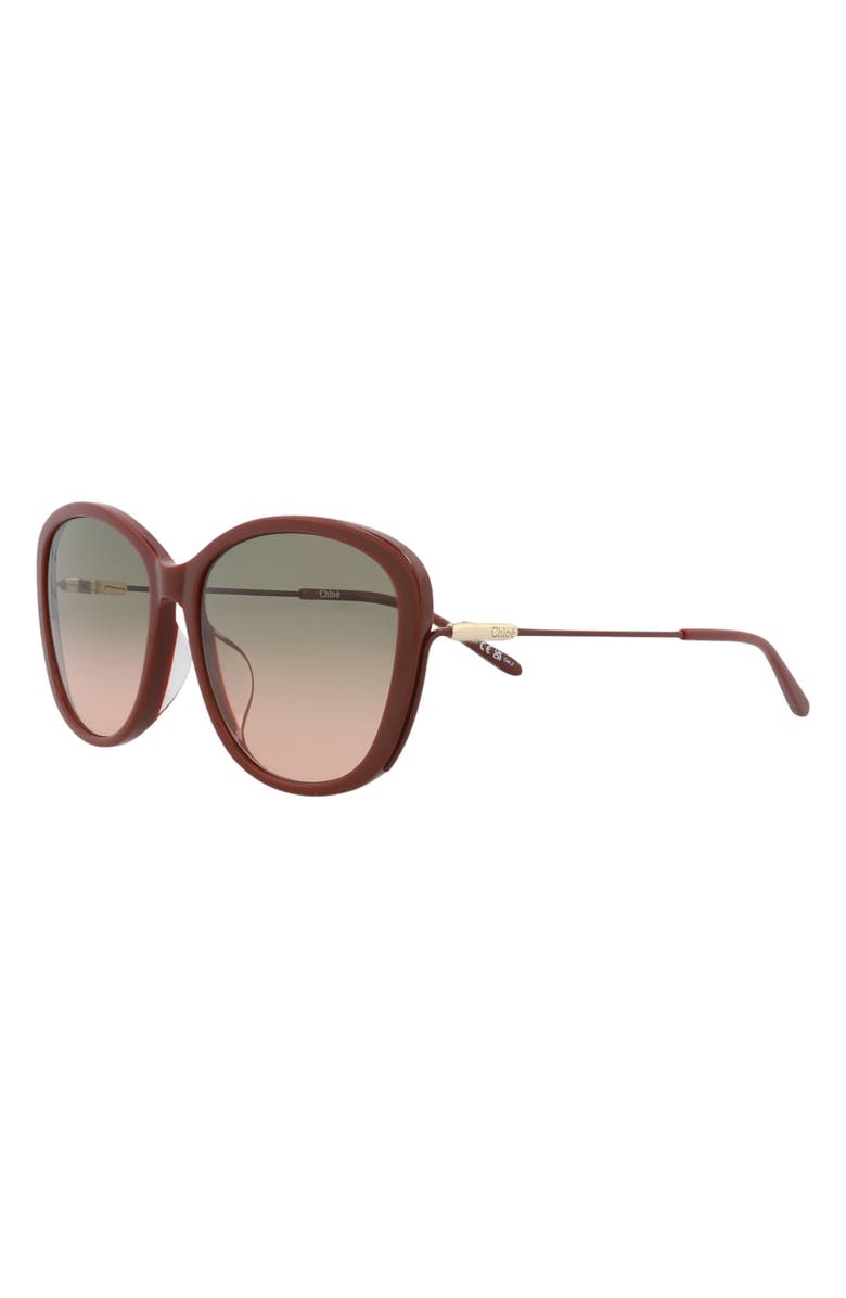 Chloé 59mm Round Sunglasses, Alternate, color, Brown Brown Green