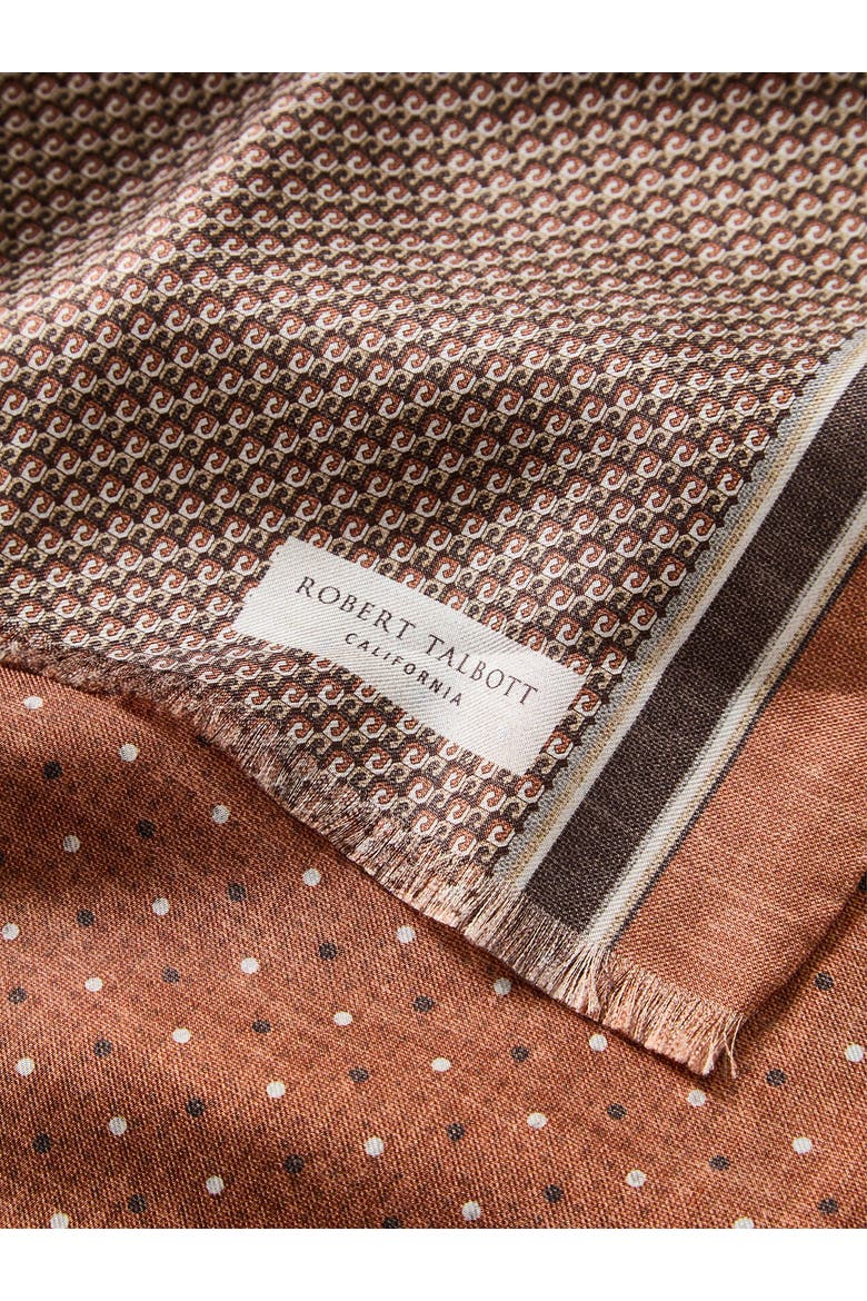 Niven Houndstooth Scarf, Alternate, color, Orange