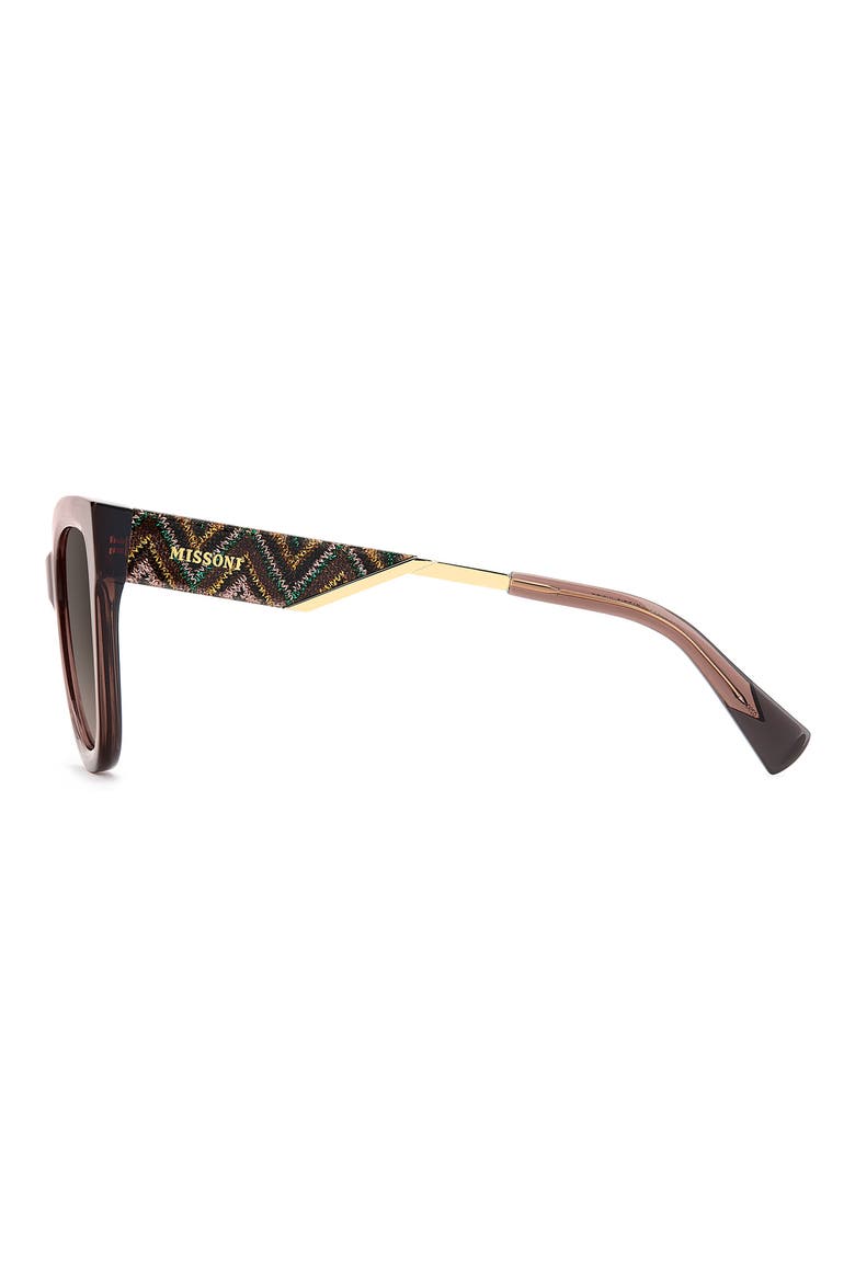 53mm Gradient Square Sunglasses, Alternate, color, BROWN/ BROWN SF