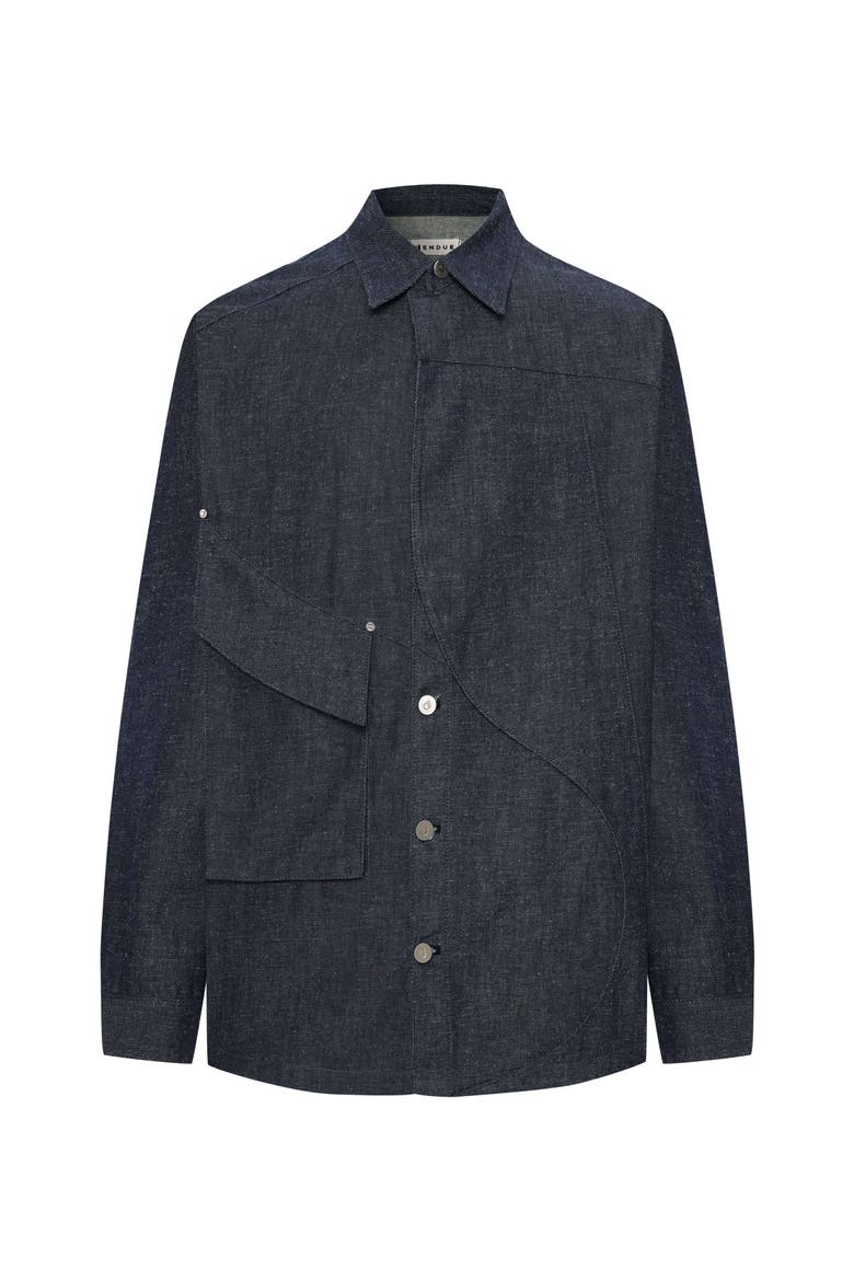 Layered Denim Jacket - Unique Style & Comfort, Alternate, color, Deep Blue