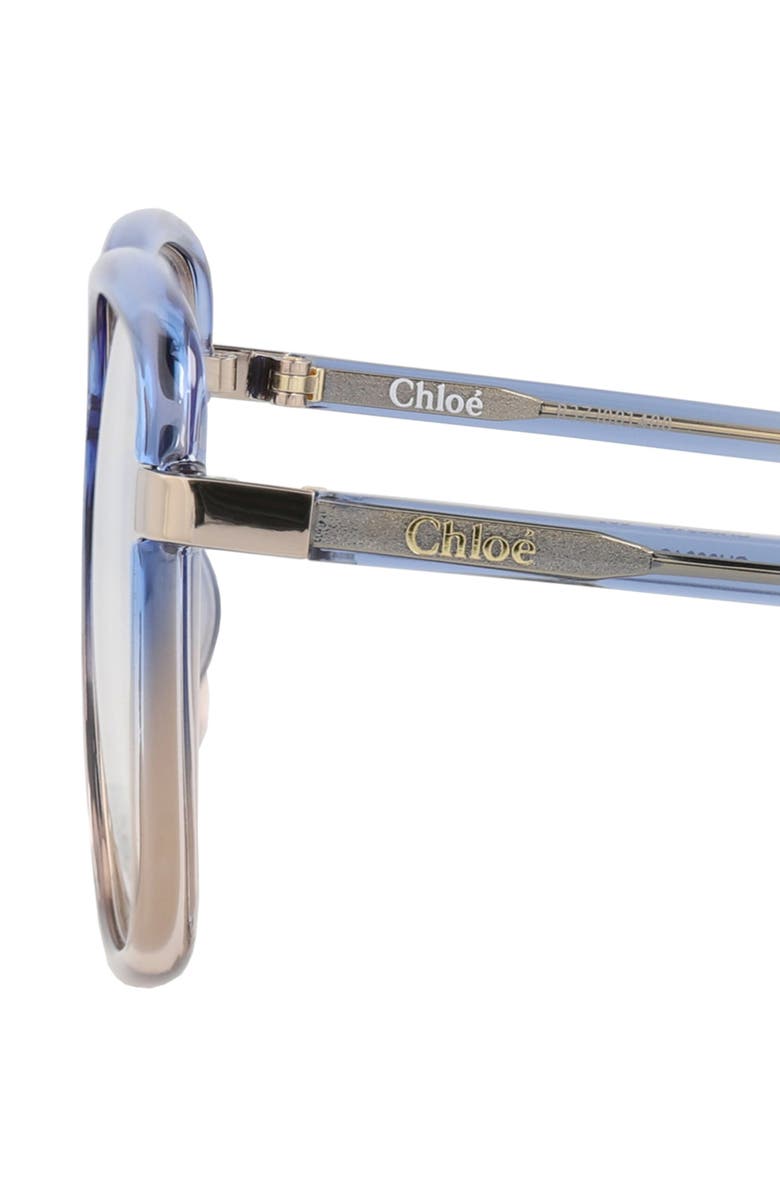 Chloé 50mm Square Optical Glasses, Alternate, color, 
