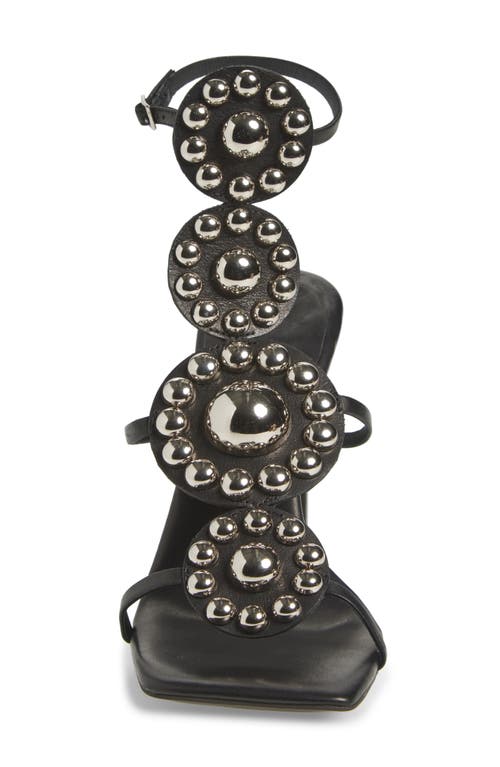 Jeffrey Campbell Renfri T-strap Sandal In Black Silver