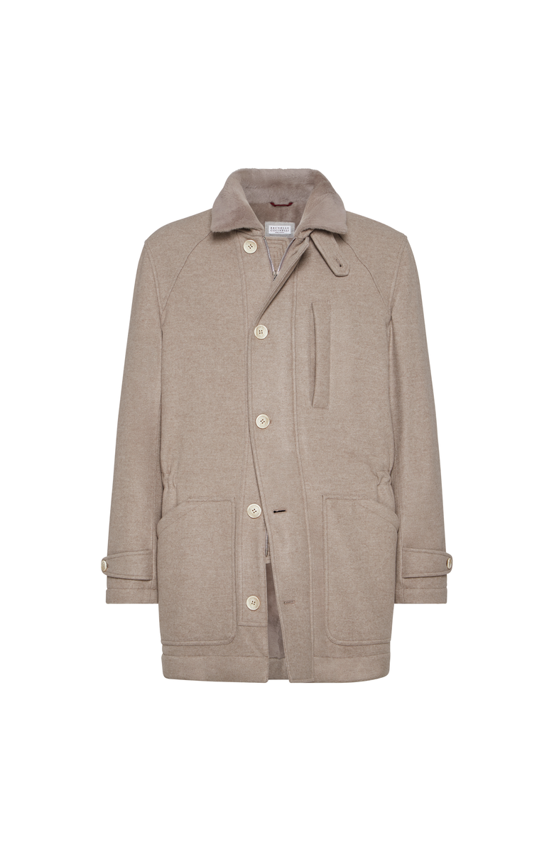 Brunello Cucinelli Cashmere parka, Main, color, Bark