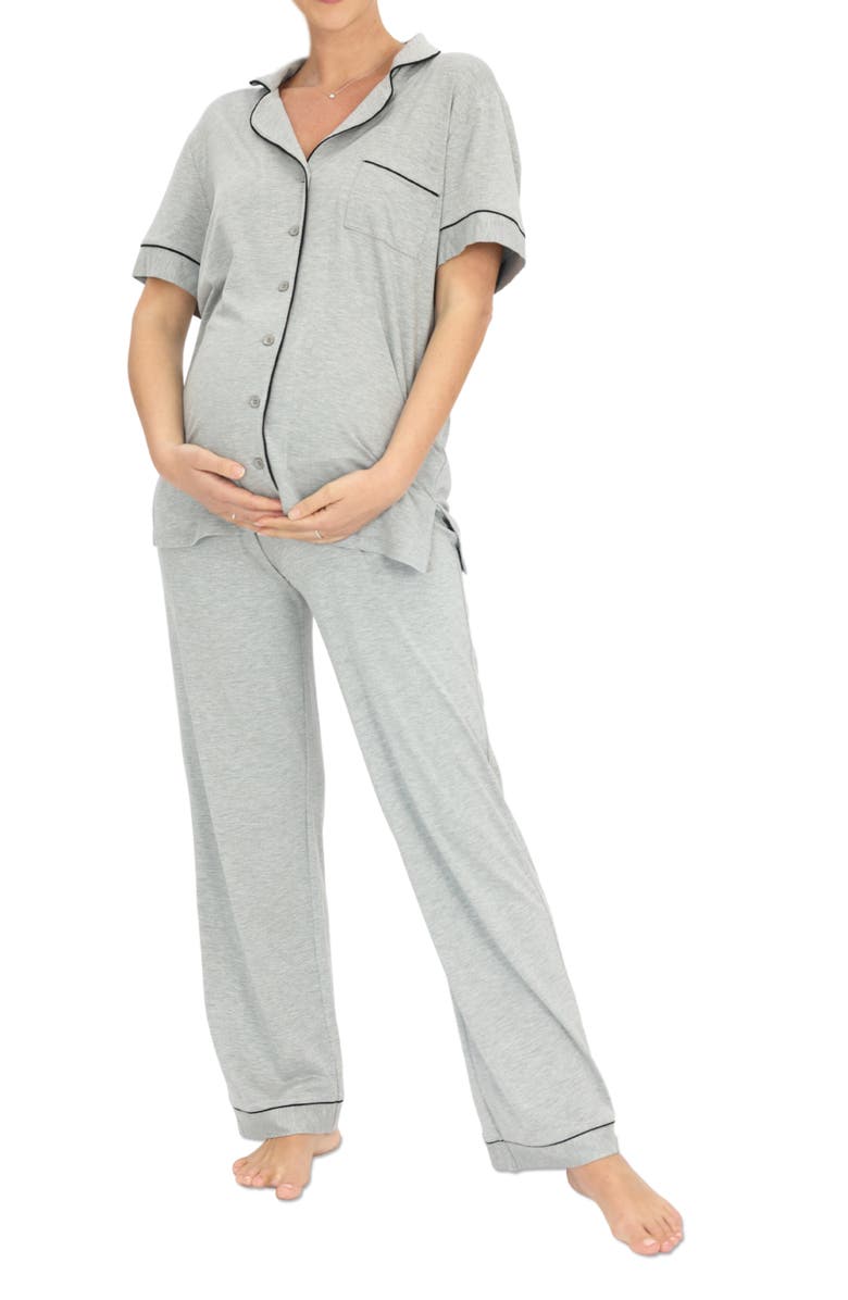 Angel Maternity Short Sleeve Maternity Pajamas, Main, color, 