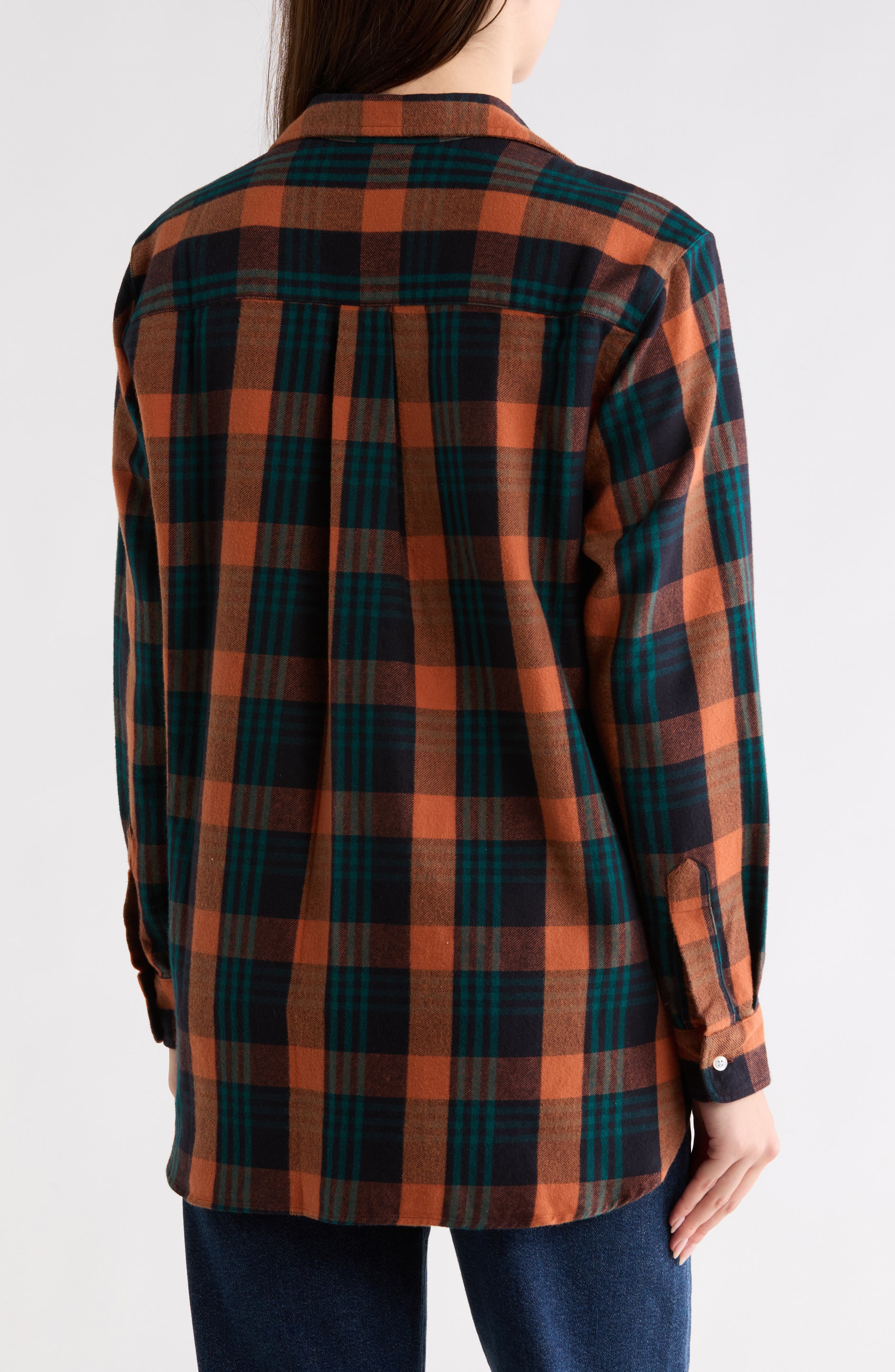 Plaid Cotton Button-Up Shirt - image 2