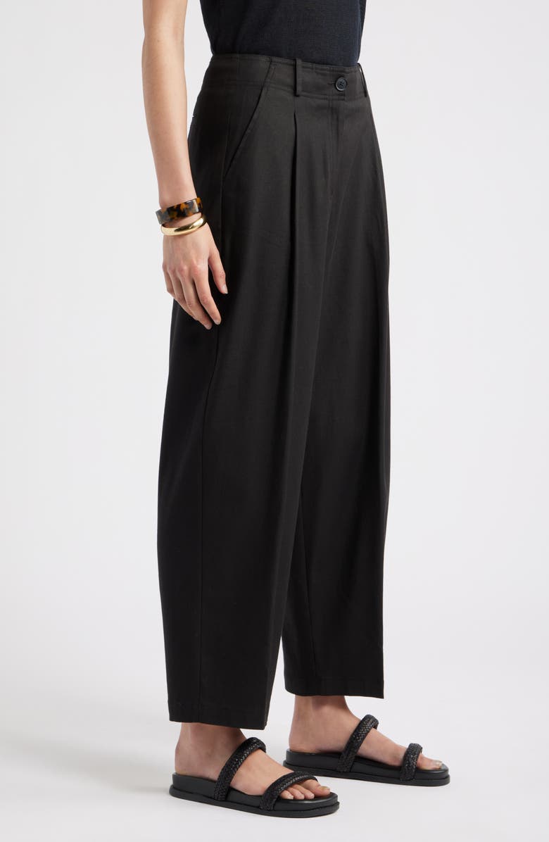 Nordstrom Crop Wide Leg Pants, Alternate, color, Black