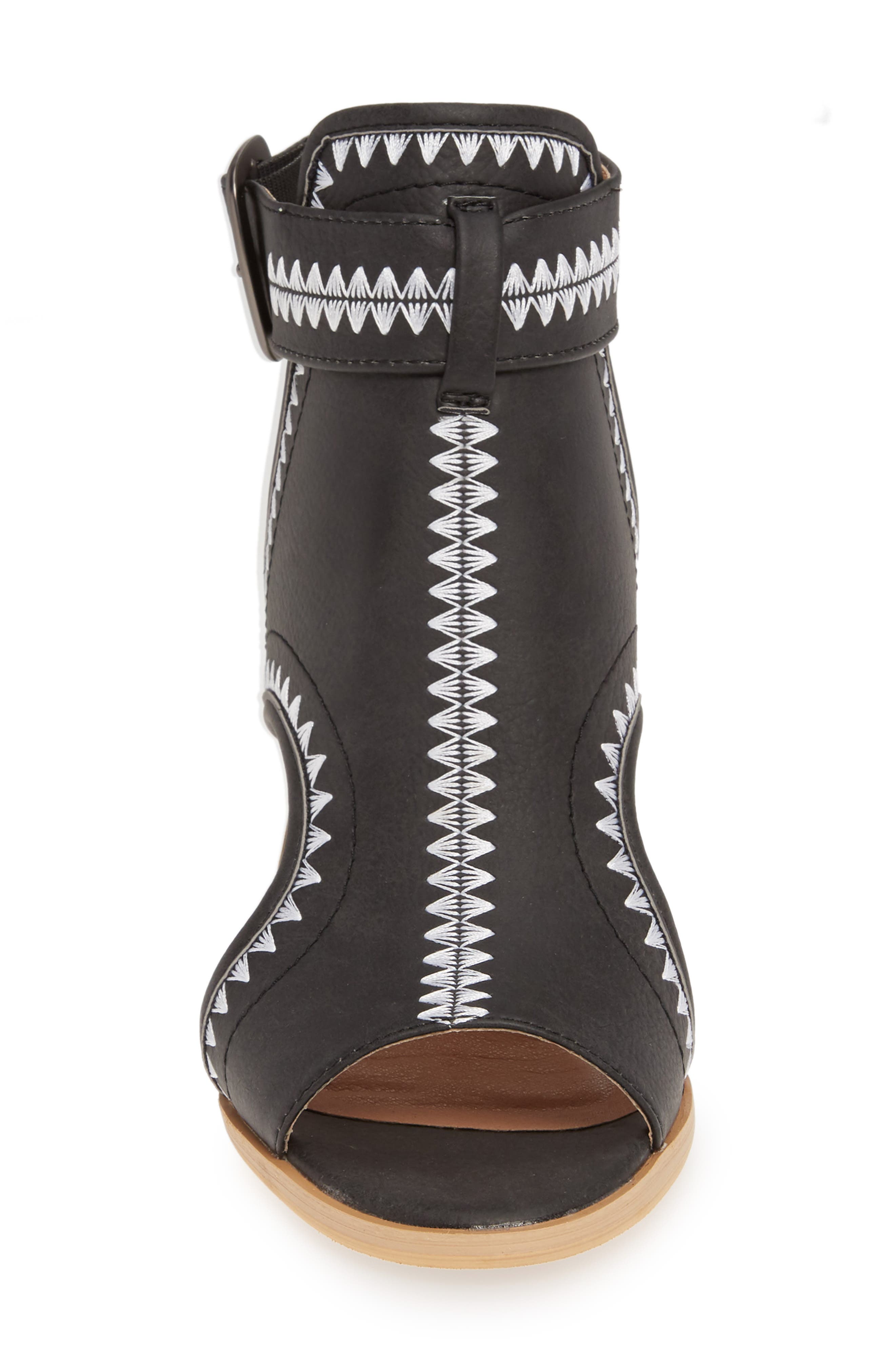 Very Volatile Yankee Embroidered Shield Sandal, Alternate, color, 