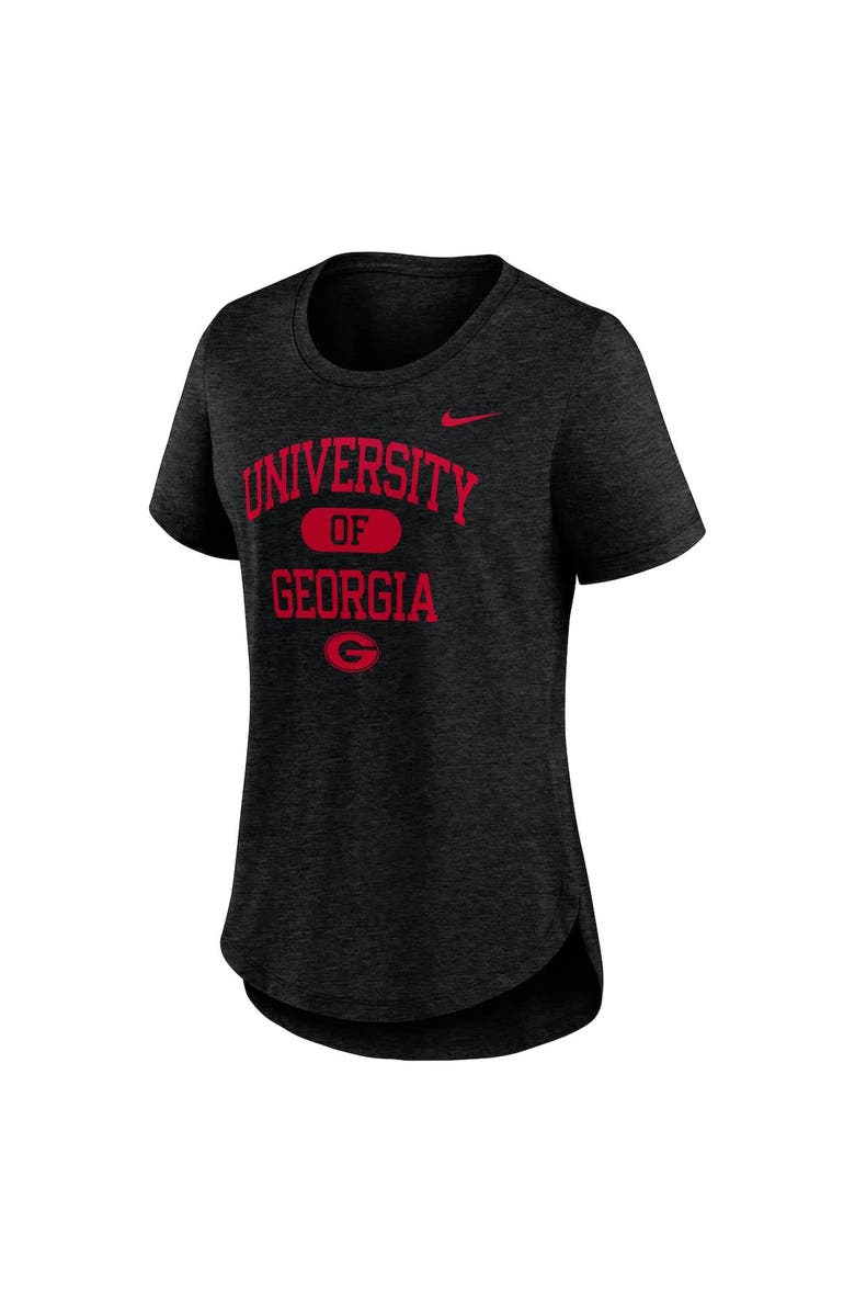 Nike Women's Nike Heather Black Georgia Bulldogs Blitz Tri-Blend T-Shirt, Alternate, color,
