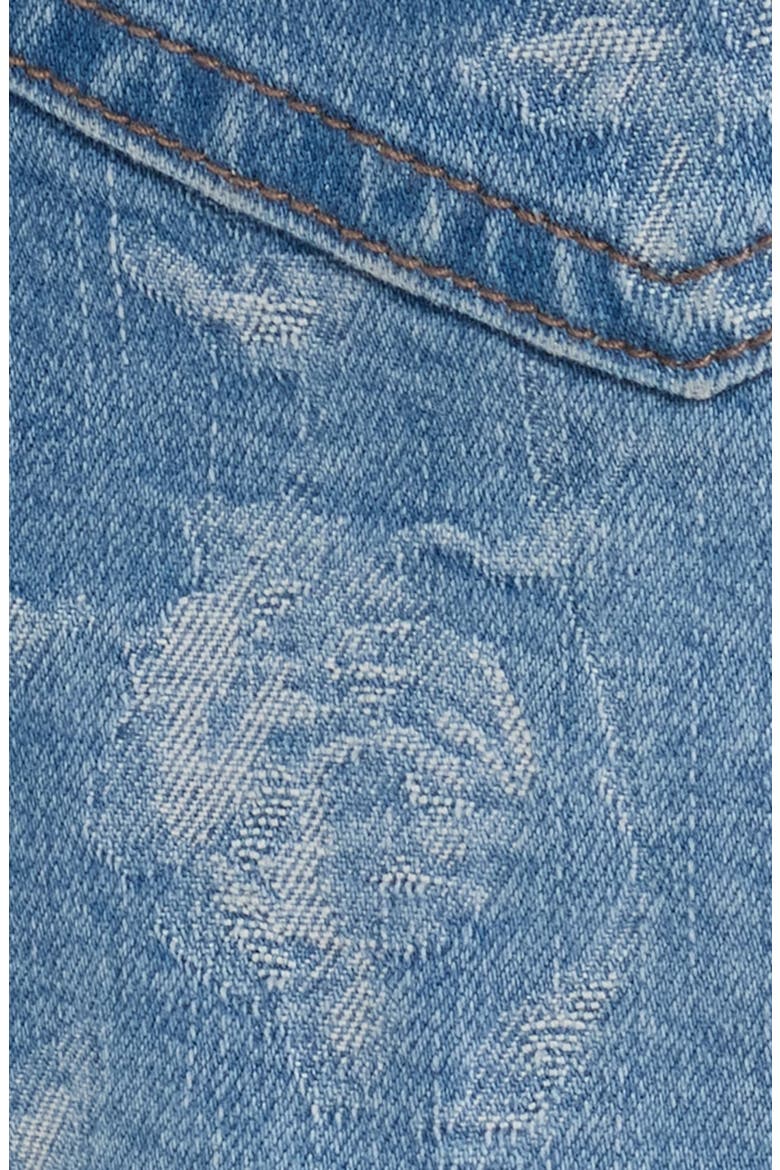 Rose Jacquard Miniskirt, Alternate, color, INDIGO