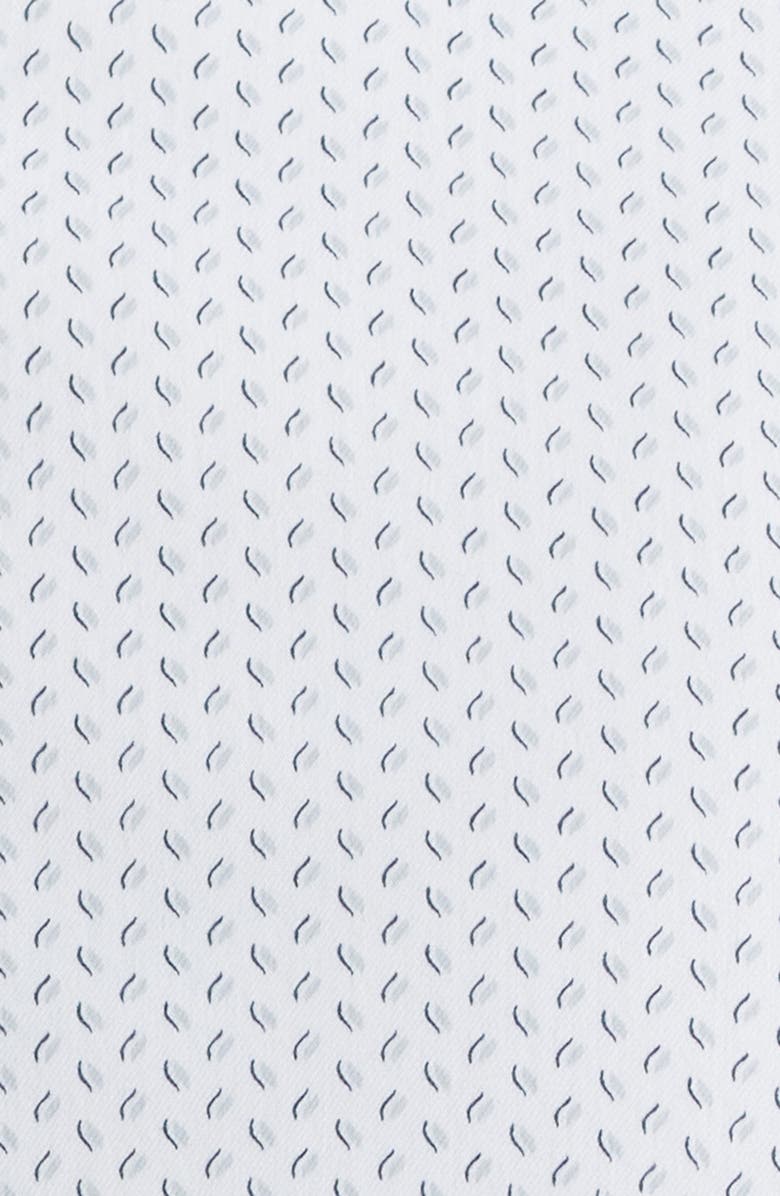 Nordstrom Trim Fit Patterned Premium Performance Twill Dress Shirt, Alternate, color, Grey Diamond Geo