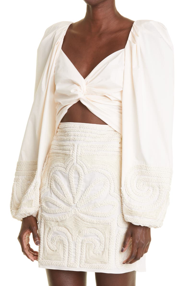 Johanna Ortiz Tropical Mantra Long Sleeve Cutout Minidress, Alternate, color,