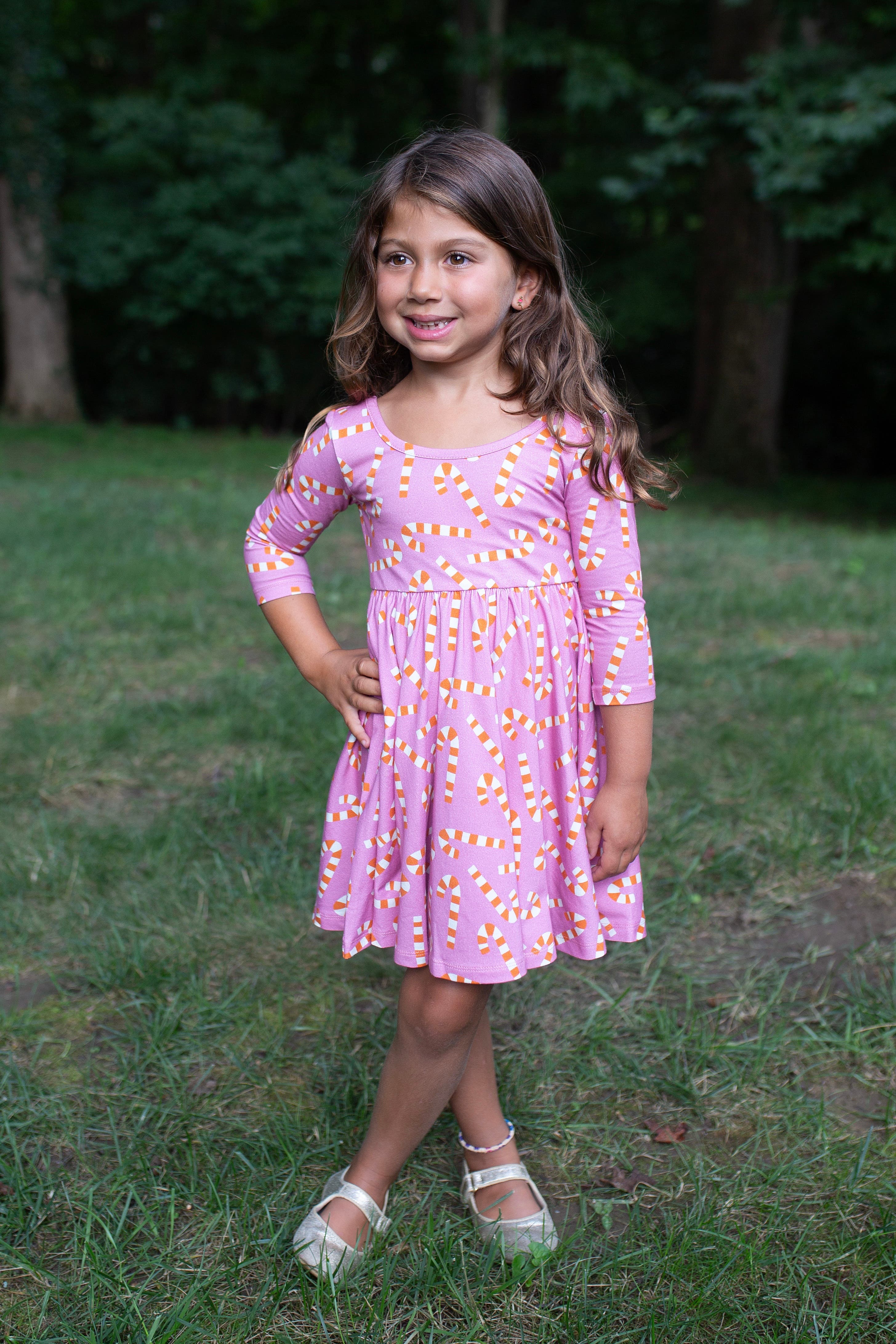 WORTHY THREADS Girls Christmas Twirly Dress | Nordstrom