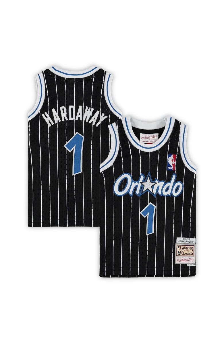 Mitchell & Ness Infant Mitchell & Ness Penny Hardaway Black Orlando Magic 1994/95 Hardwood Classics Retired Player Jersey, Main, color,