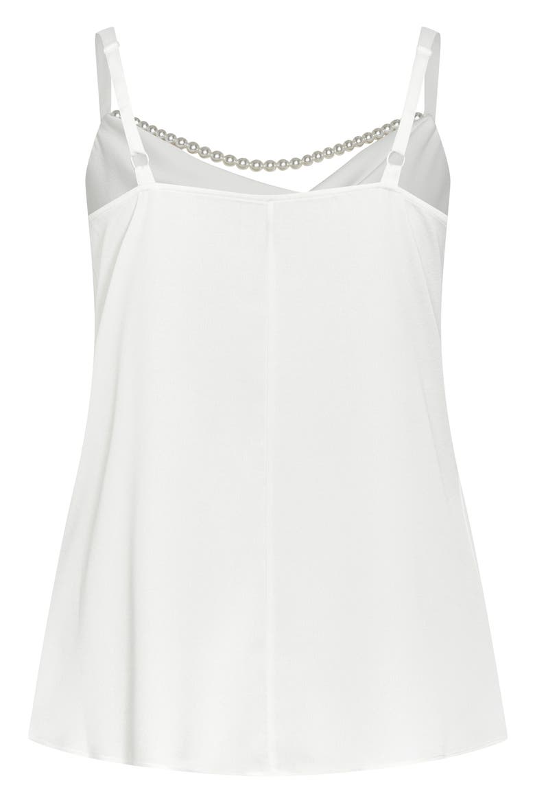 Dakota Imitation Pearl Cowl Neck Camisole, Alternate, color, IVORY