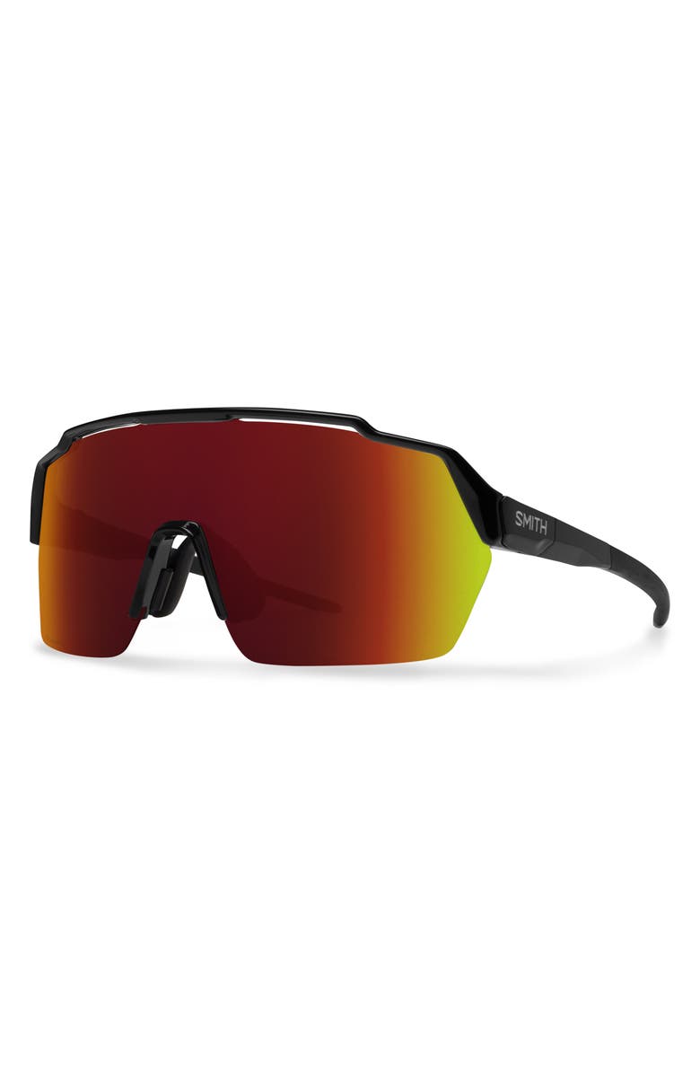 Smith Shift Split MAG<sup>™</sup> 139mm Shield Sunglasses, Alternate, color, Black / Chromapop Red
