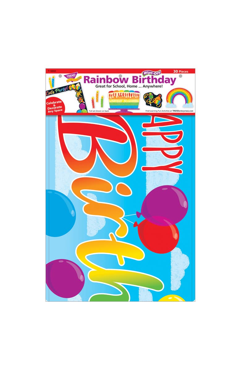 TREND Enterprises Rainbow Birthday Learning Set, Alternate, color, Multicolored
