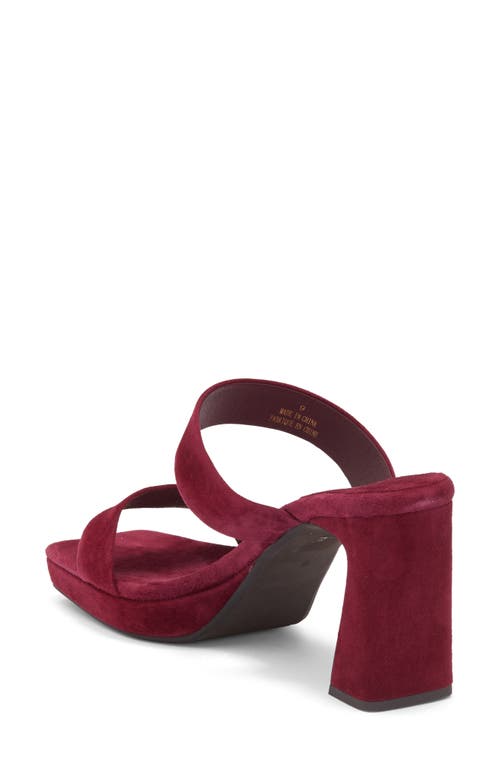 Jeffrey Campbell Danity Platform Slide Sandal In Burgundy