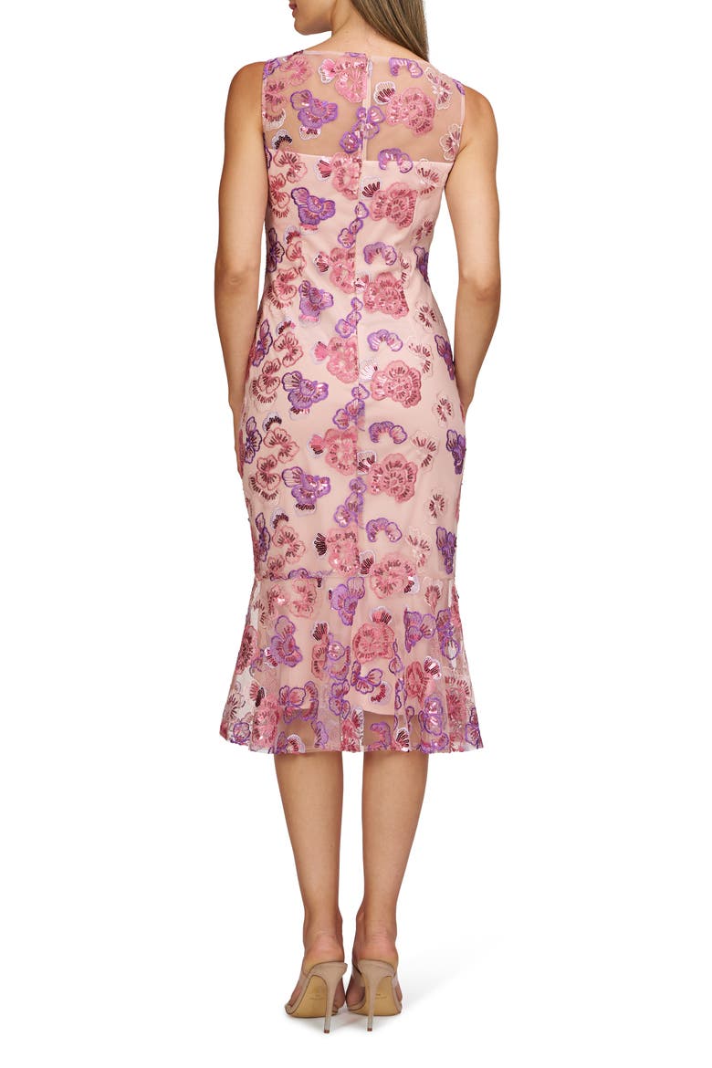 Greer Sequin Embroidered Cocktail Dress, Alternate, color, PINK MULTI