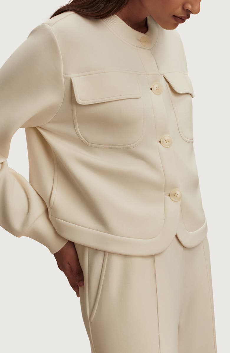 Varley Hartwell Button Front Sweater, Alternate, color, Pristine