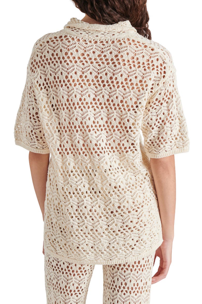 Avana Crochet Cardigan, Alternate, color, NATURAL
