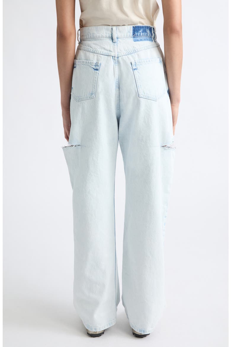 Ripped Side Cutout Jeans, Alternate, color, BLEACHED INDIGO BLUE