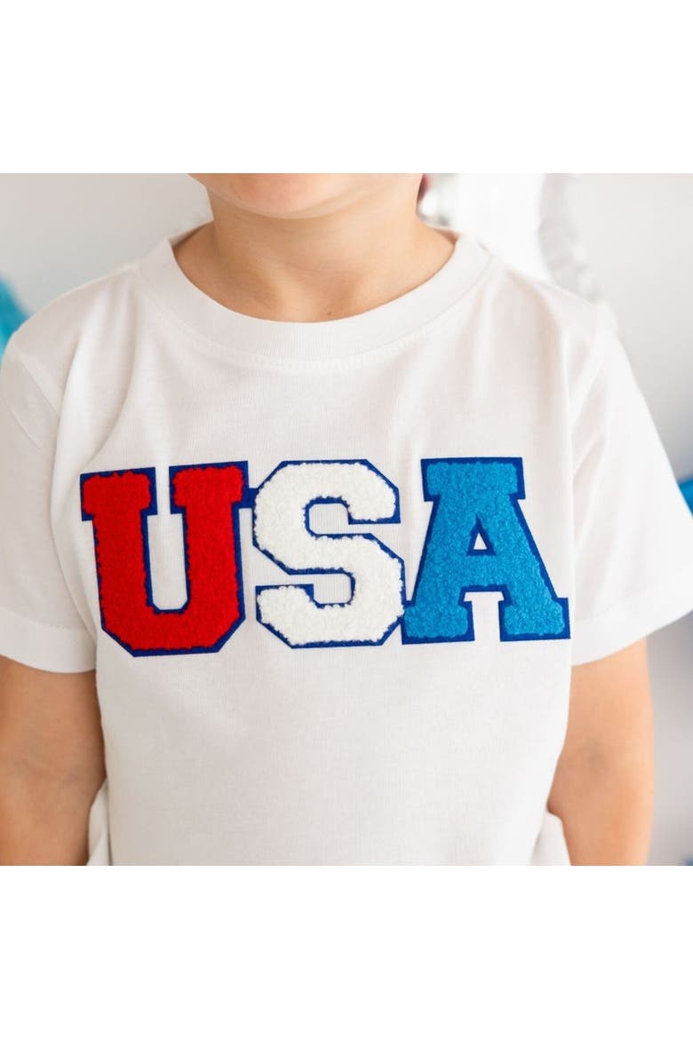 USA Patch Short Sleeve T-Shirt, Alternate, color, White