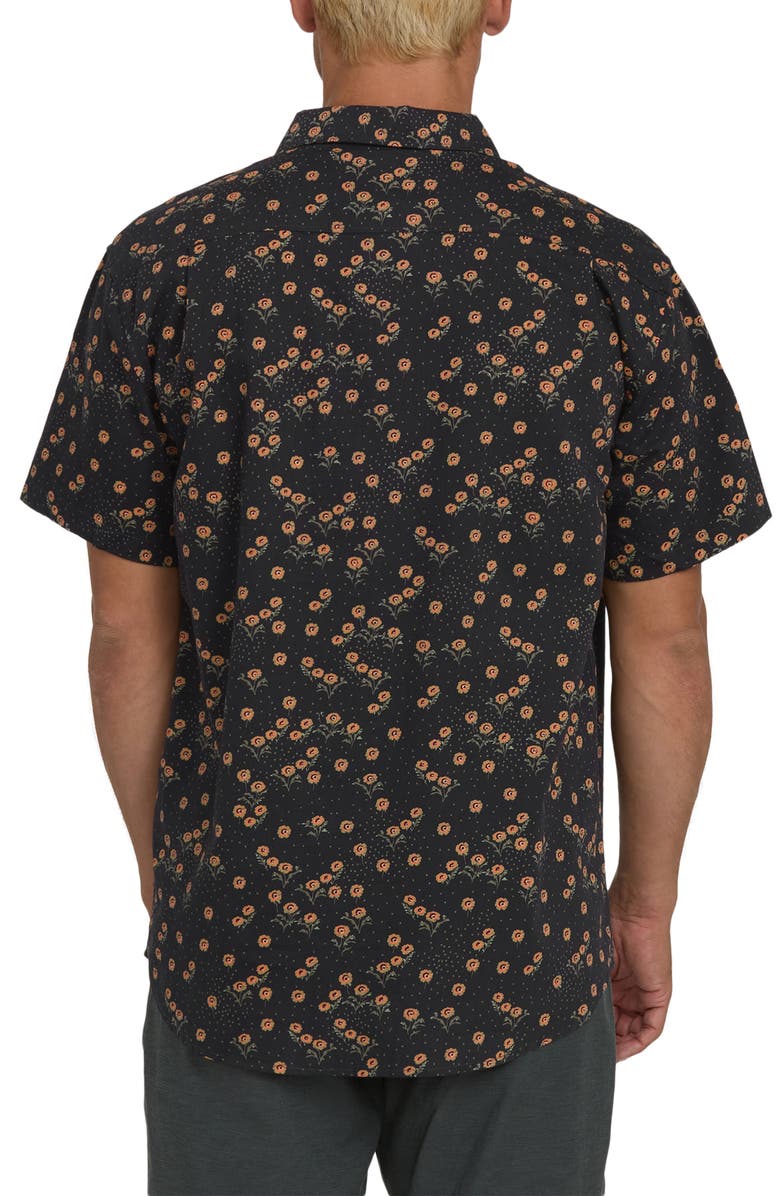 Billabong Sundays Short Sleeve Button-Up Shirt, Alternate, color, Black