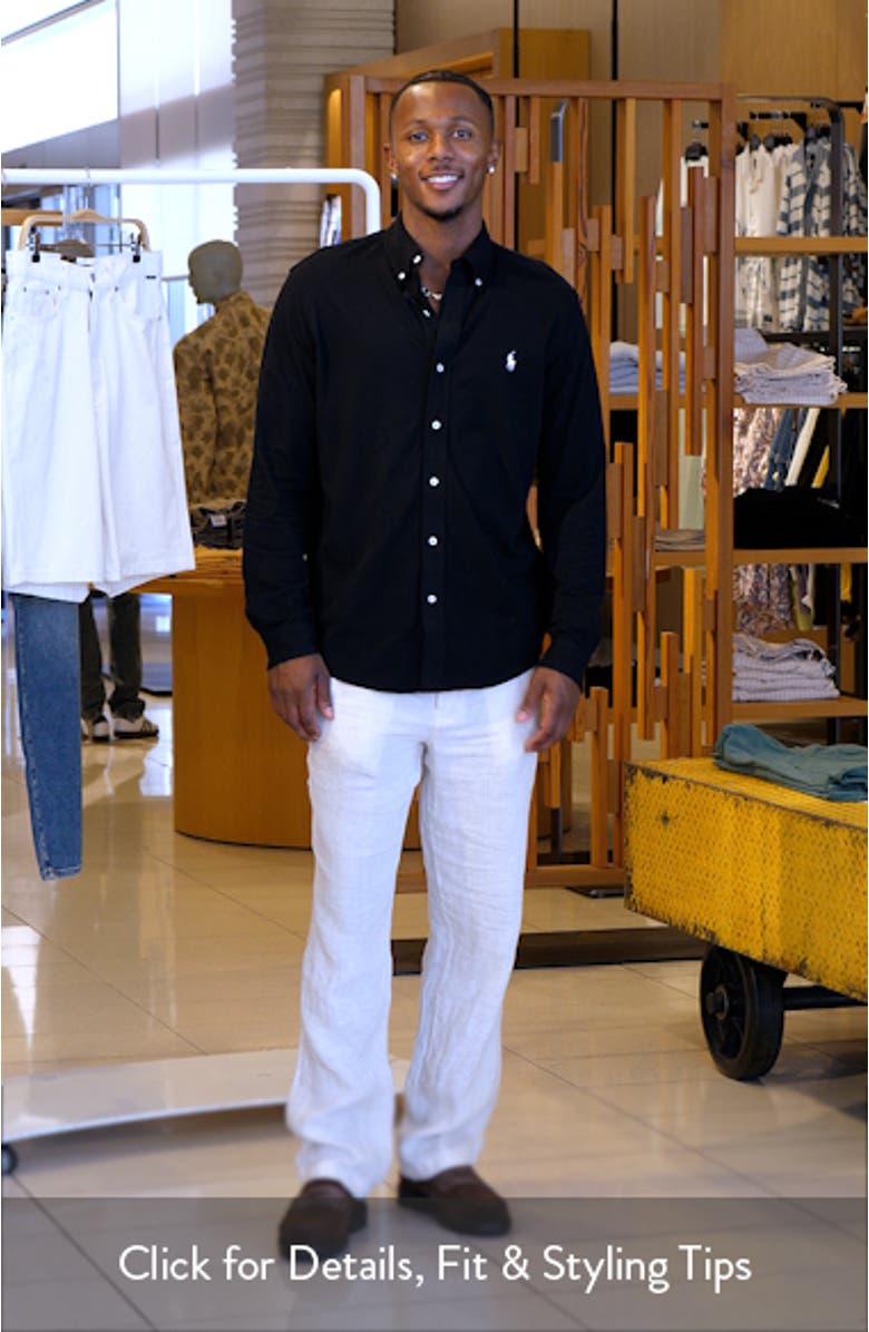 Featherweight Stretch Cotton Mesh Button-Up Shirt, sales video thumbnail