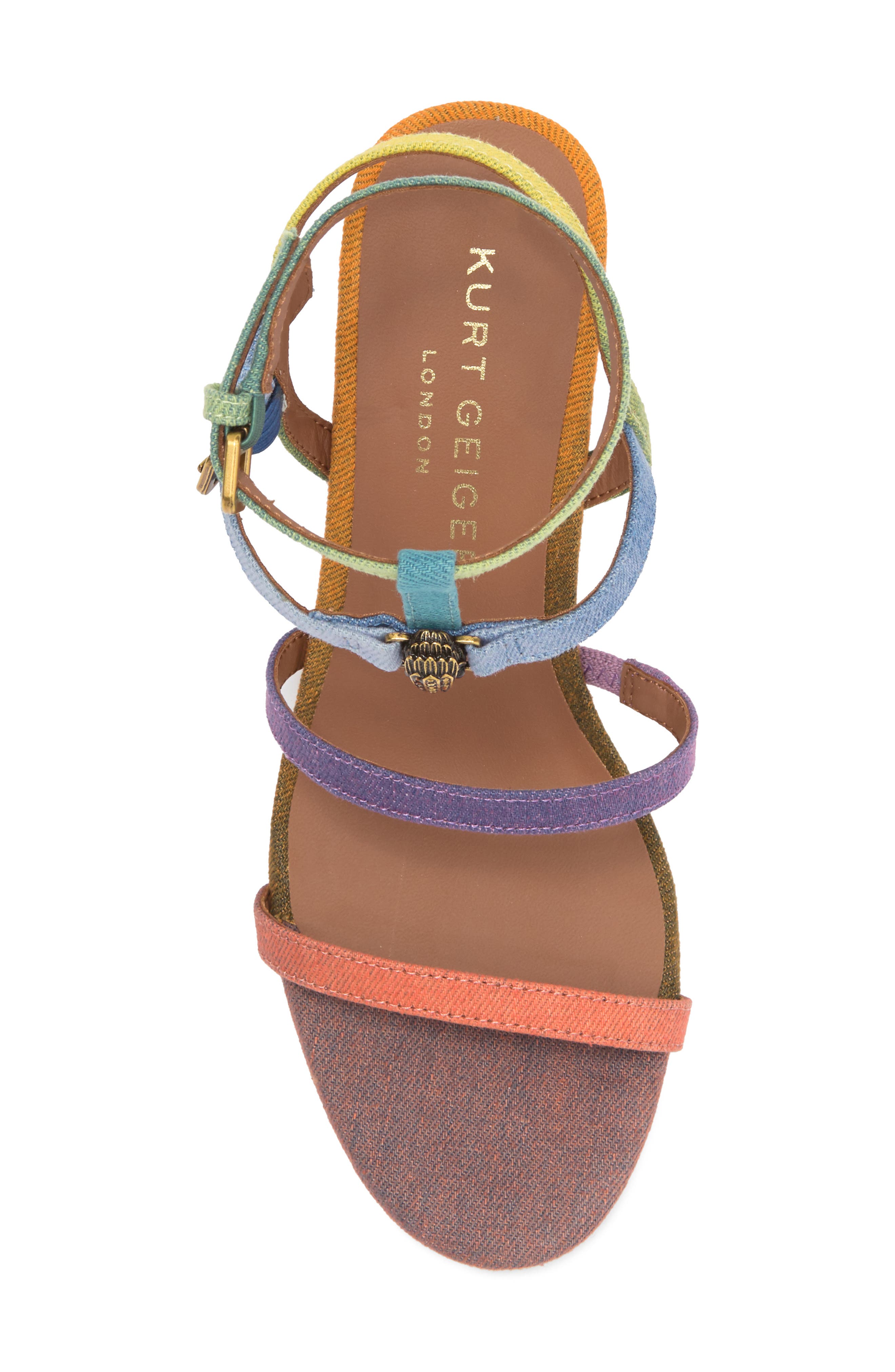 Kurt Geiger London Hampton Ankle Strap Sandal, Alternate, color, Rainbow