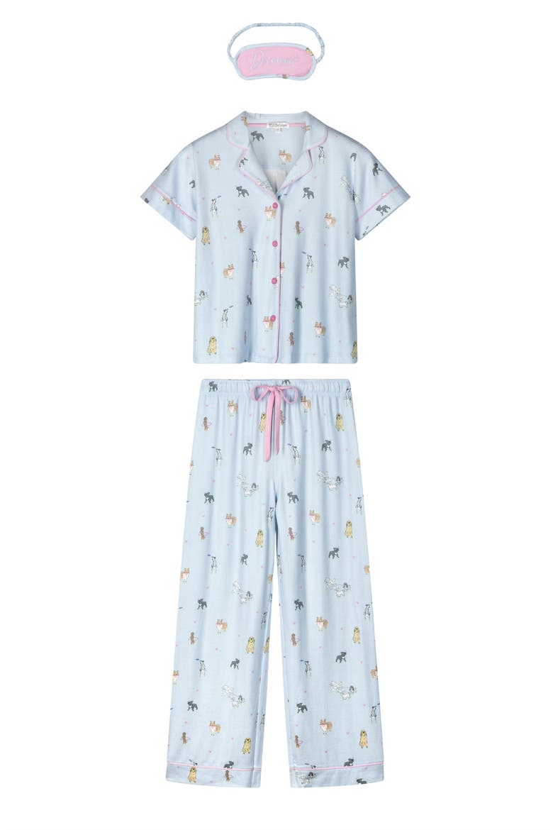 Bark Park Jersey Pajamas, Alternate, color, BLUE ICE