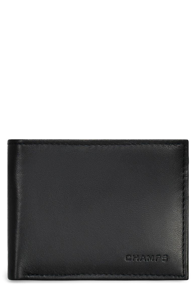 Classic ID Flap Leather Bifold Wallet, Main, color, BLACK
