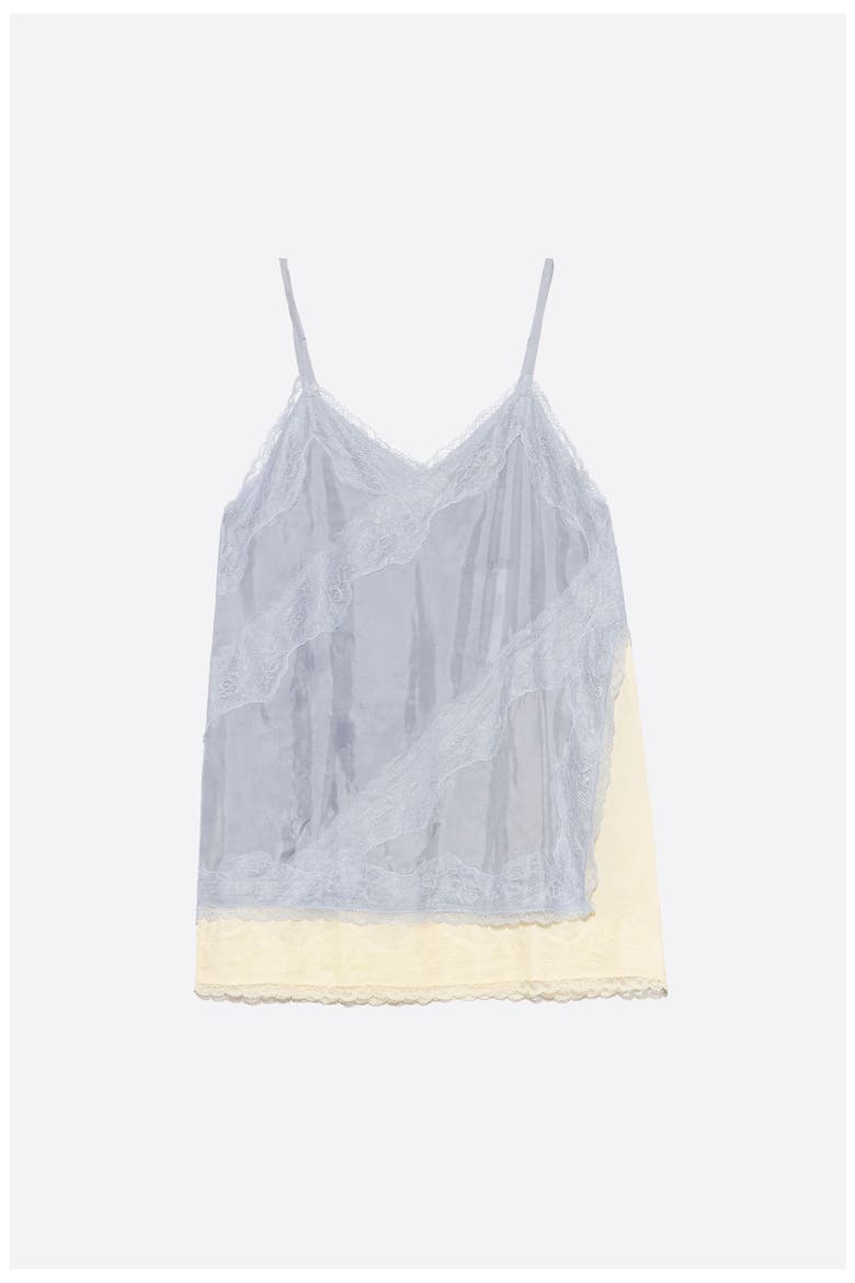 Lace Trim Slip Top, Alternate, color, LIGHT BLUE