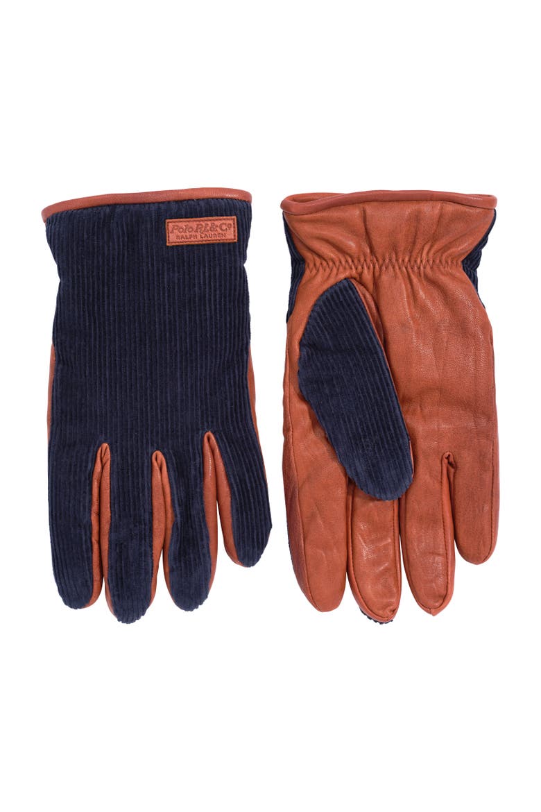 Corduroy Hybrid Glove, Alternate, color, Aviator Navy