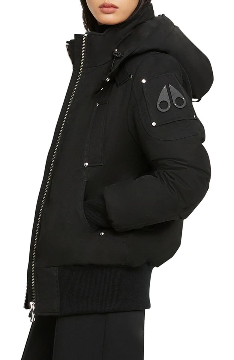 Moose Knuckles Lejuene Water Repellent Down Bomber Jacket, Alternate, color, 