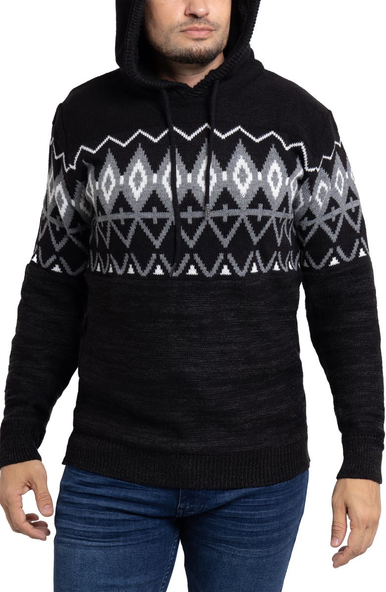 XRAY Colorblocked Pattern Hoodie, Alternate, color, White