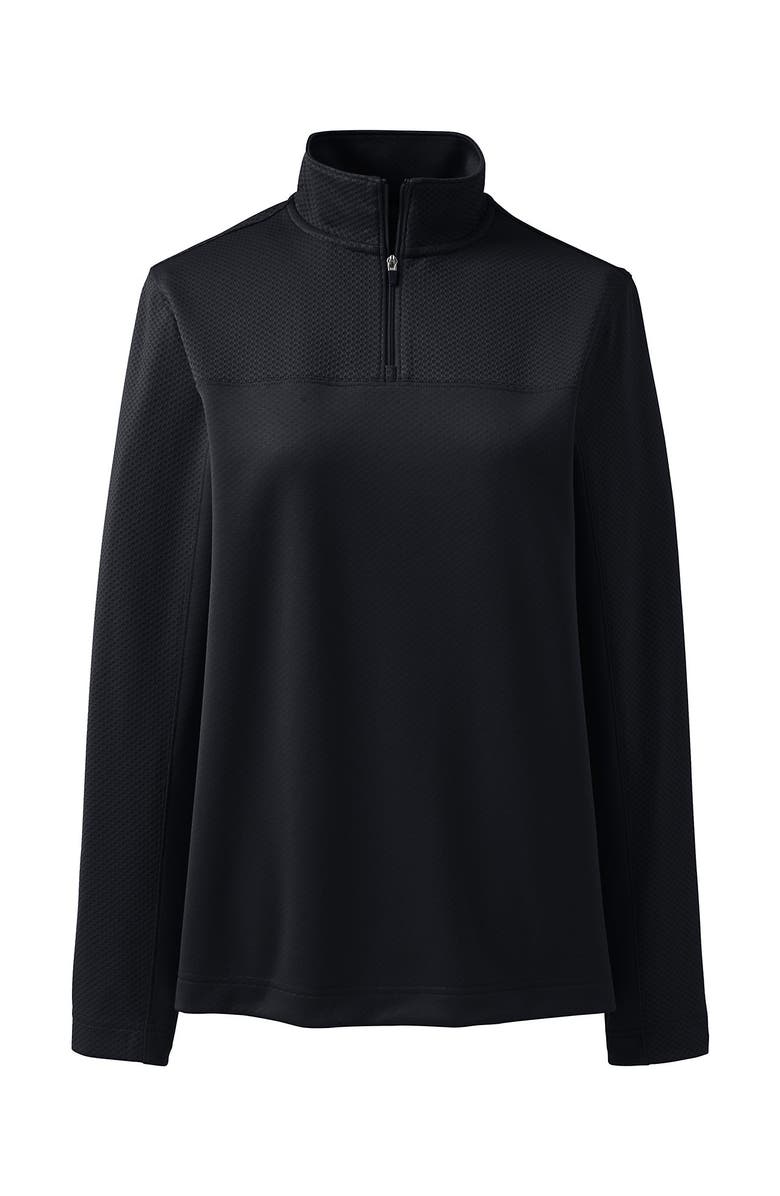 Lands' End Textured Quarter Zip Pullover, Alternate, color, 